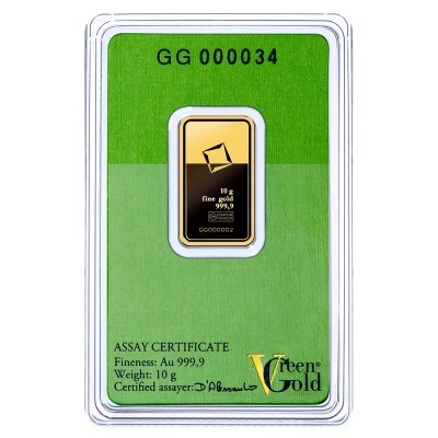 Valcambi Green Gold 10 g - investiční zlatý slitek
