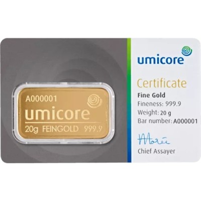 Umicore - 20g - investment gold ingot