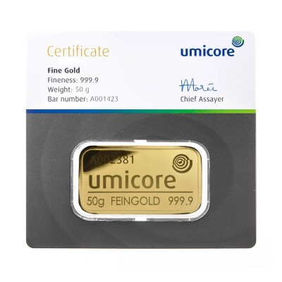 Umicore - 50g - sijoituskultaharkko