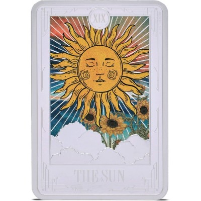 Tarot XIX: Aurinko - 1 Oz - hopeinen keräilykolikko