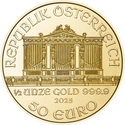Wiener Philharmoniker (2025) - 1/2 Oz - gold investment coin