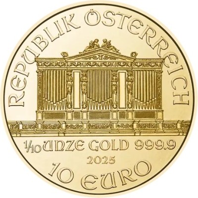 Wiener Philharmoniker (2025) - 1/10 Oz - kultasijoituskolikko