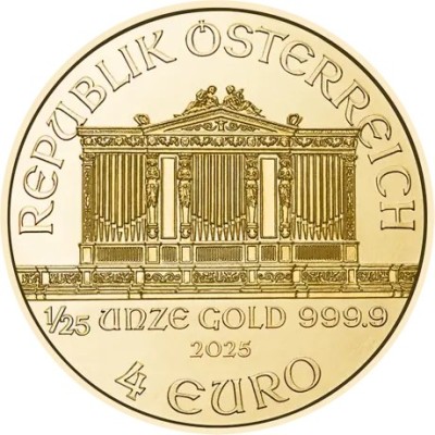 Wiener Philharmoniker (2025) - 1/25 Oz - kultasijoituskolikko