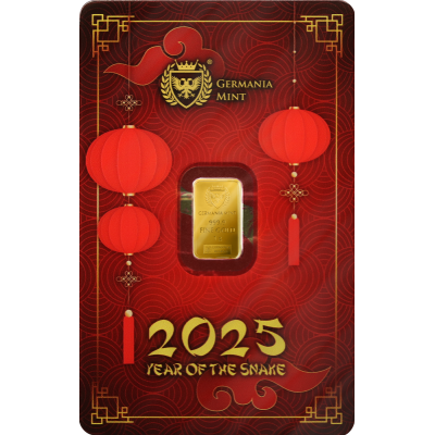 Germania Mint - Year of the Snake - 1 g - Gold Investment Bar