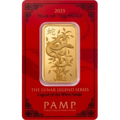 Pamp, Lunar Legend Valkoinen käärme - 1 Oz - Kultaharkkoja