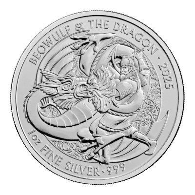 Myths & Legends - Beowulf & Dragon - 1 Oz - Silver Investment Coin