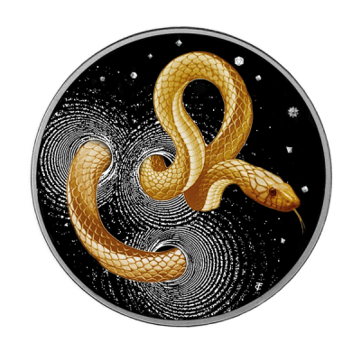 Herpeton Snake - 1 Oz Silver Proof Collector Coin
