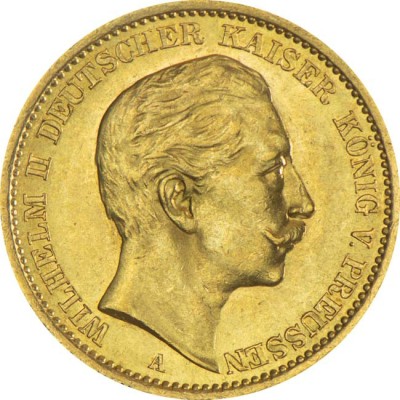 Saksan keisarikunta 20 markkaa - 7,96 g - kultasijoituskolikko