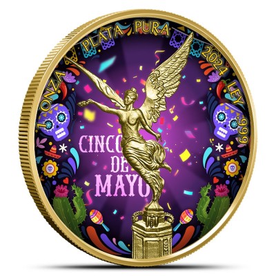 Meksiko - Libertad 2024, Cinco de Mayo - hopeinen keräilykolikko