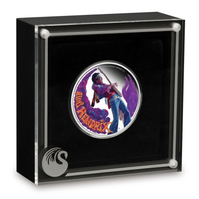Jimi Hendrix - 1 Oz hopeinen keräilykolikko
