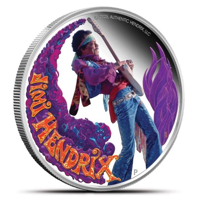 Jimi Hendrix - 1 Oz  - Silver Collector Coin