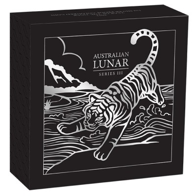 Australian Lunar Tiger - 5 Oz - hopeinen keräilykolikko