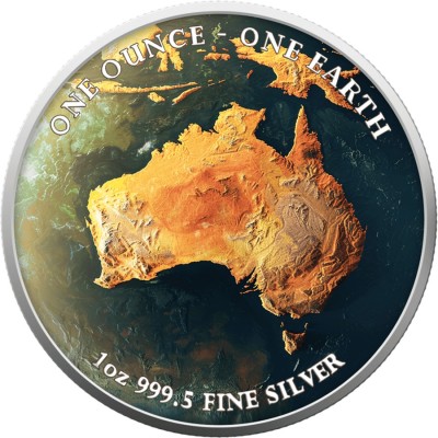 Maa - 1 Oz - Australia - hopeinen keräilykolikko