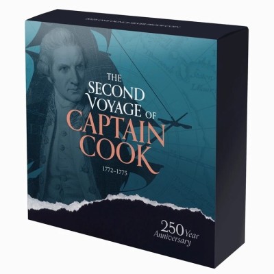 Captain Cook - Second Voyage - 1 Oz - Silver Proof Collector Coin