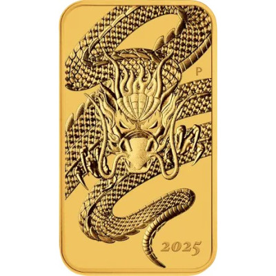 Dragon Rectangular (2025) - 1 Oz - Gold Coin