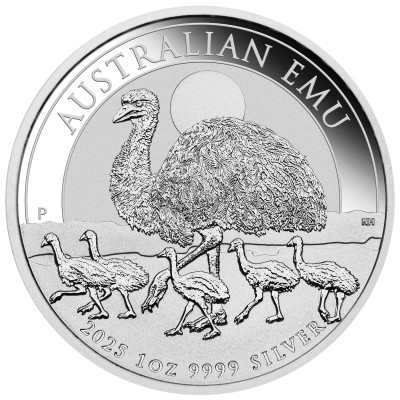 Australian Emu (2025) - 1 Oz - hopeinen sijoituskolikko