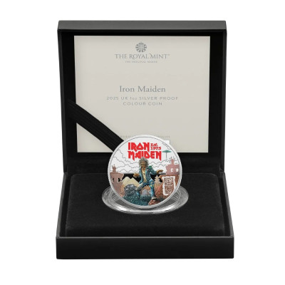 Iron Maiden - R.I.P Eddie - 1 Oz - hopeinen keräilykolikko (toimitus 28.8.2025)