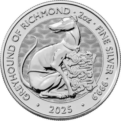 Tudor Beasts Greyhound of Richmond - 2 Oz - hopeinen sijoituskolikko