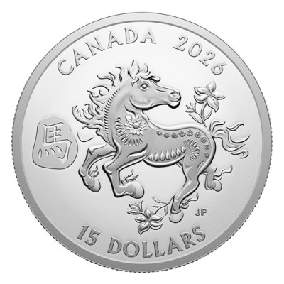 Lunar Horse (2026) - 1 Oz hopeinen keräilykolikko