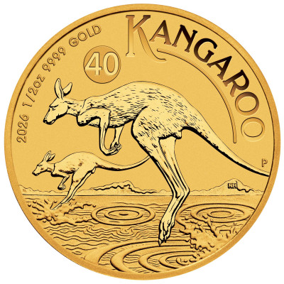 Australian kenguru (2026) - 1/2 Oz - kultasijoituskolikko