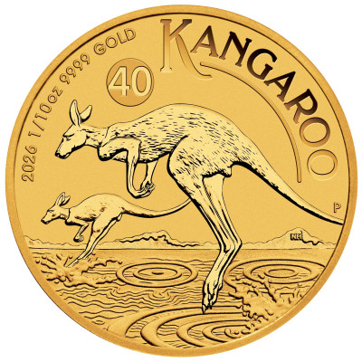 Australian kenguru (2026) - 1/10 Oz - kultasijoituskolikko