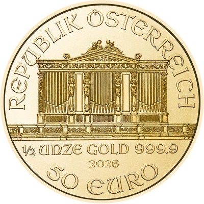 Wiener Philharmoniker (2026) - 1/2 Oz - kultasijoituskolikko