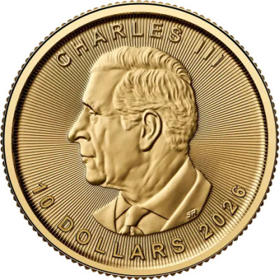 Maple Leaf (2026) - 1/4 Oz - kultasijoituskolikko