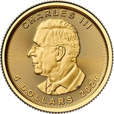 Maple Leaf (2026) - 1/10 Oz - kultasijoituskolikko