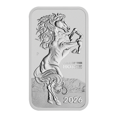 Lunar Rectangular Horse (2026) - 1 Oz - hopeinen...