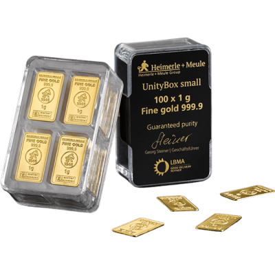 Heimerle + Meule Unity Bar 100 x 1 g - kultaharkko - sijoitusharkko