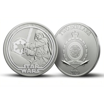 Star Wars Darth Vader (2026) - 1 Oz - hopeinen sijoituskolikko