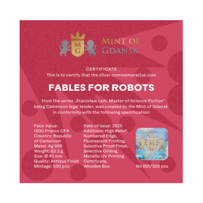 Stanislaw Lem - Fables for Robots - 2 Oz - hopeinen keräilykolikko