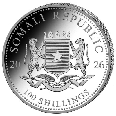 Afrikkalainen norsu (2026) - 1 Oz - hopeinen sijoituskolikko