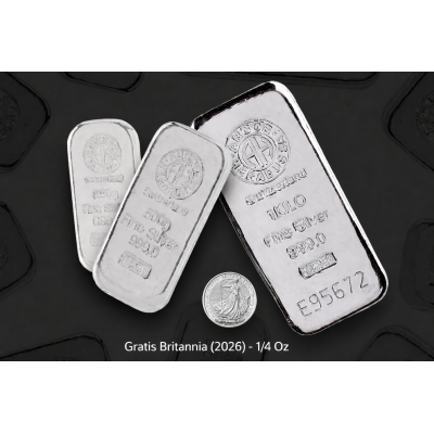 Hopeasetti (1 KG + 500g + 250g Argor Heraeus) + ilmainen...