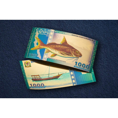 Tansanialainen 1000 shillingiä Tanganyika-järven monni