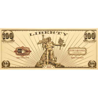 St. Gaudens' Liberty - 24k Gold Bill - Mikä tahansa vuosi