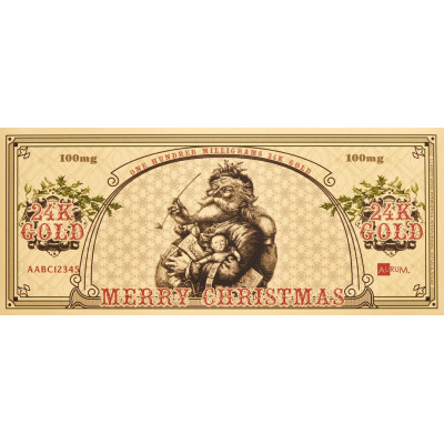 Santa Bucks Aurum - 24k kultainen seteli