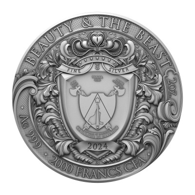 Kaunotar ja hirviö - 2 Oz - hopeinen keräilykolikko