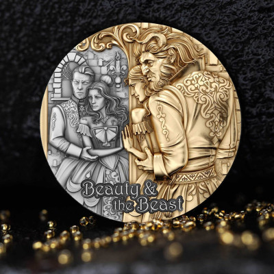 Kaunotar ja hirviö - 2 Oz - hopeinen keräilykolikko
