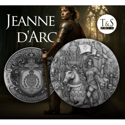 Jeanne d'Arc - 2 Oz - hopeinen keräilykolikko