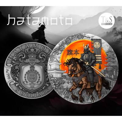 Hatamoto - 2 Oz - hopeinen keräilykolikko