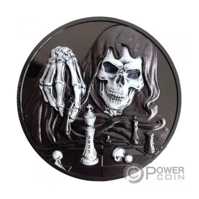Dark Checkmate (2021) - 3 Oz hopea Proof keräilykolikko