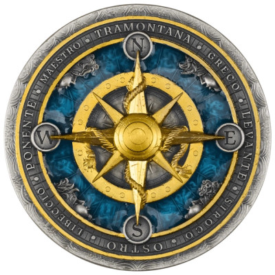 Compass Rose (2026) – 2 unssia – hopeinen keräilykolikko
