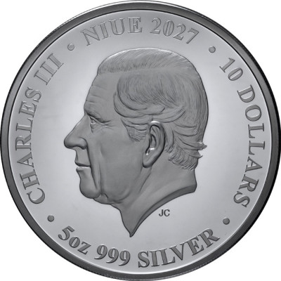 Lunar Goat (2027) – 5 unssia – hopeinen proof-keräilykolikko