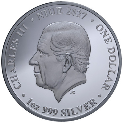 Lunar Goat (2027) – 1 unssi – hopeinen proof-keräilykolikko