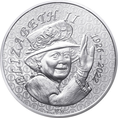 Kuningatar Elisabet II (2026) – hopeinen keräilykolikko