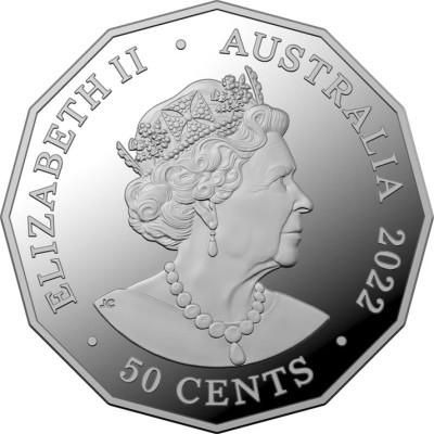 Hänen Majesteettinsa kuningatar Elisabet II:n platinajuhlavuosi (2022) – 18,24 g – hopeinen keräilykolikko