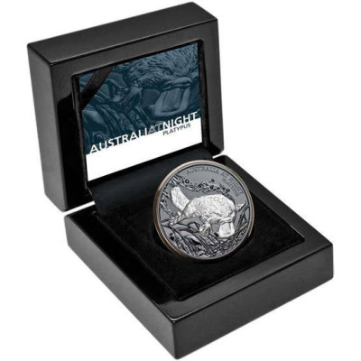 Wombat (2021) – 1 unssi – hopeinen musta proof-keräilykolikko